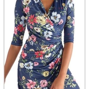 Anatomie XL marine dress navy floral print NEW